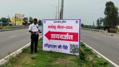 शिव भक्तों के मार्गदर्शन के लिये लगाए फ्लैक्सी बोर्ड