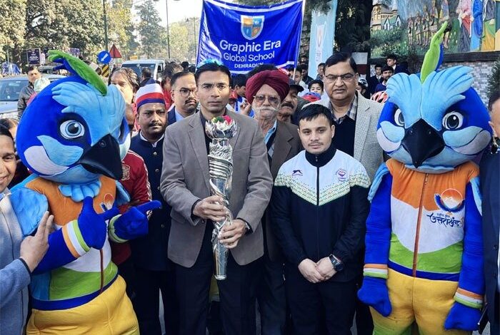 जिलाधिकारी ने किया 38वें राष्ट्रीय खेलों के आयोजन के शुभंकर एवं मशाल रैली का स्वागत जिलाधिकारी ने किया 38वें राष्ट्रीय खेलों के आयोजन के शुभंकर एवं मशाल रैली का स्वागत