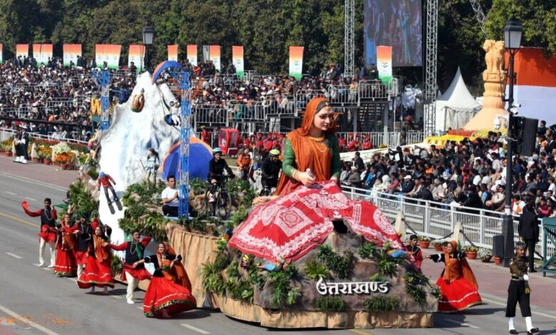 उत्तराखंड की झांकी को मिला तीसरा स्थान उत्तराखंड की झांकी को मिला तीसरा स्थान