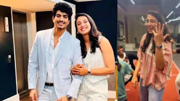 स्मृति मंधाना ने दोस्तों संग अनोखे तरीके से सगाई की खबर दी स्मृति मंधाना ने दोस्तों संग अनोखे तरीके से सगाई की खबर दी