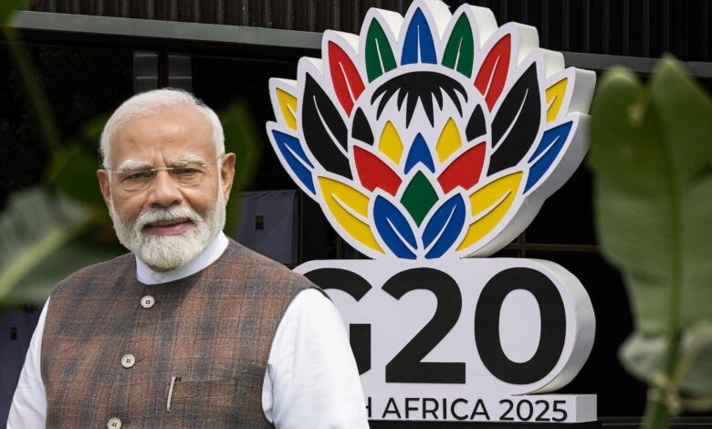 G20 समिट में पीएम मोदी का बड़ा ऐलान — अफ्रीका के लिए 6 नई वैश्विक पहलें G20 समिट में पीएम मोदी का बड़ा ऐलान — अफ्रीका के लिए 6 नई वैश्विक पहलें