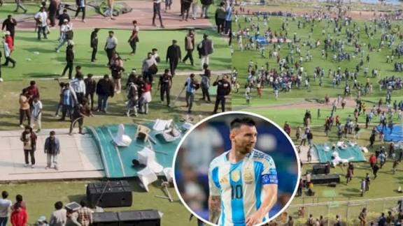 मेसी की झलक के बाद कोलकाता स्टेडियम में हंगामा, सुरक्षा कारणों से कार्यक्रम बीच में खत्म